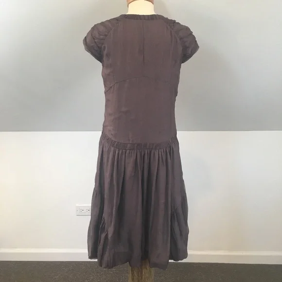 Burberry Silk Cap Sleeve Dress